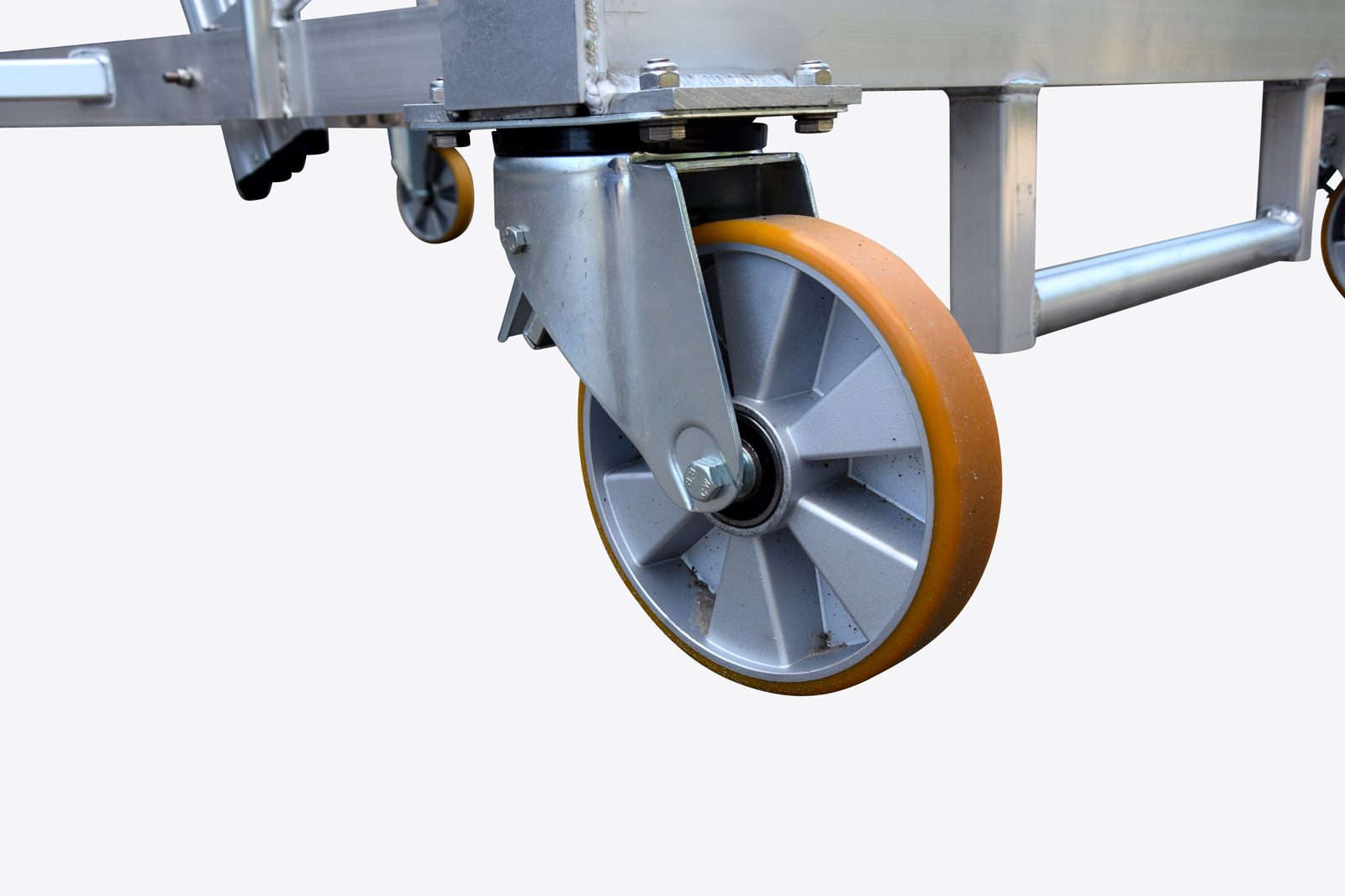 Gebremste Lenkrolle Ø 250 mm mit Polyurethan-Lauffläche