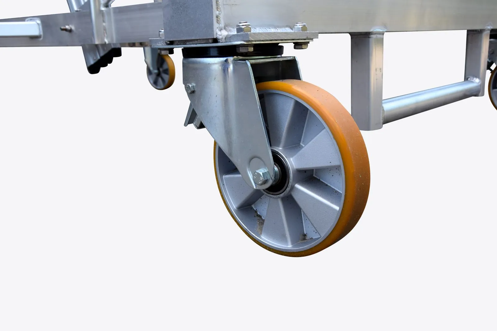 Gebremste Lenkrolle Ø 250 mm mit Polyurethan-Lauffläche